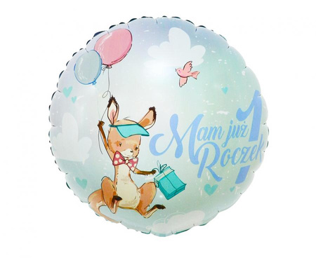 Balon foliowy Mam Już 1 Roczek, 18 (kangurek)