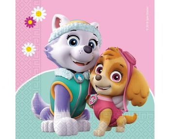 Serwetki papierowe Paw Patrol Skye and Everest, 33 x 33 cm, 20 szt.