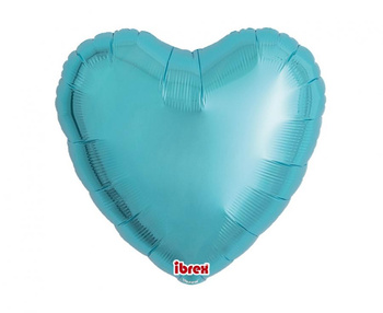 Balon Ibrex Hel, serce 14, Metallic Light Blue, 5 szt.